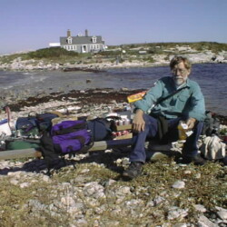 The author with the snacks/Ralph Morang photo