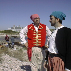 Theatrically-dressed imaginary pirates